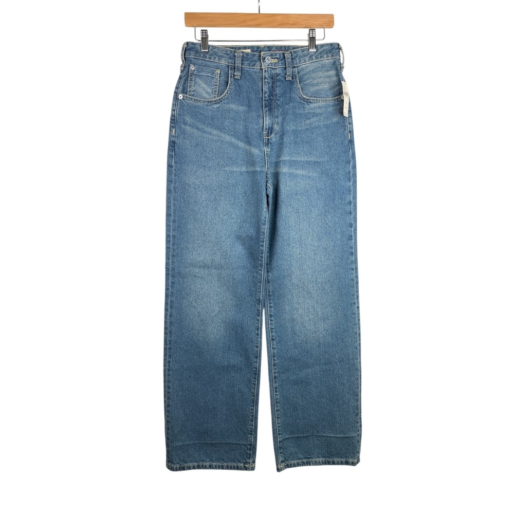 New Anthropologie Pilcro Women's Light Wash Baggy Wide Leg Denim Jeans size 26
